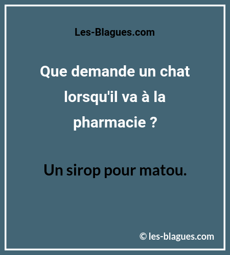 Blague de Papa ChatPharmacie