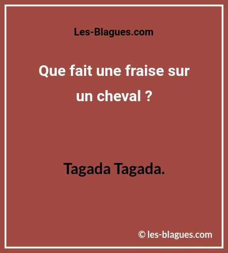 Blague de Papa FraiseSurCheval
