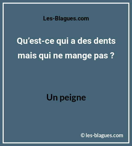 Blague Devinette DentsManger