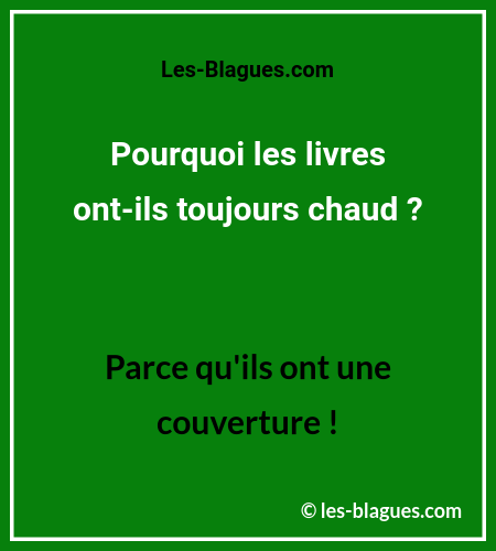 Blague Devinette LivresChaud