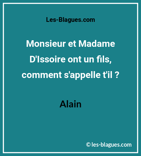 Blague Monsieur et Madame Dissoire