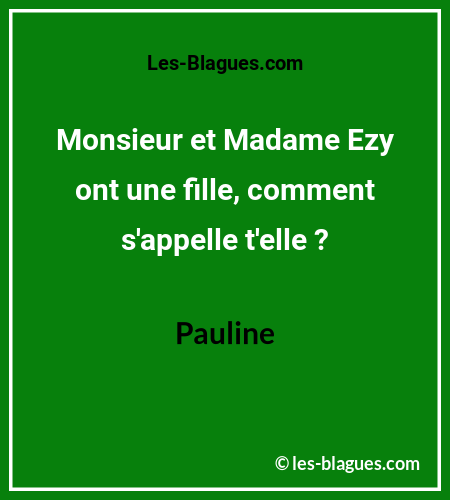 Blague Monsieur et Madame Ezy