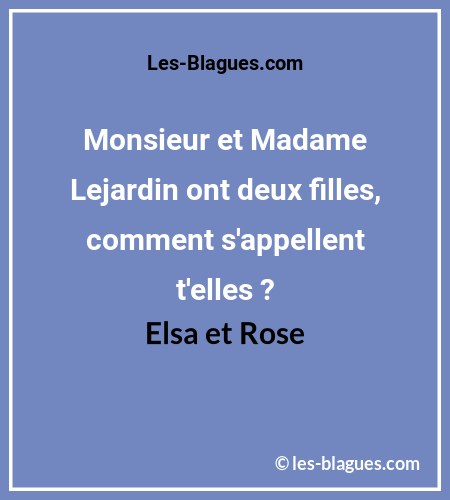 Blague Monsieur et Madame Lejardin