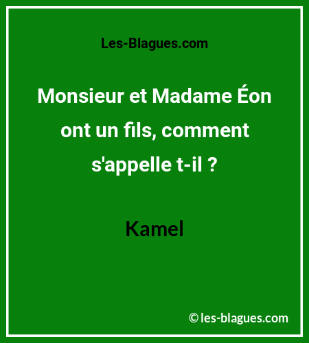 Blague Monsieur et Madame Éon